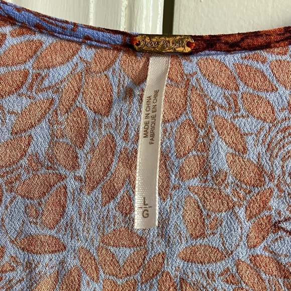 Free people birds of a feather button front boho blouse Large - Picture 8 of 10